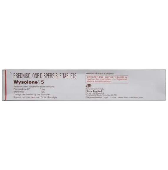 wysolone 5mg dt tablet 15's